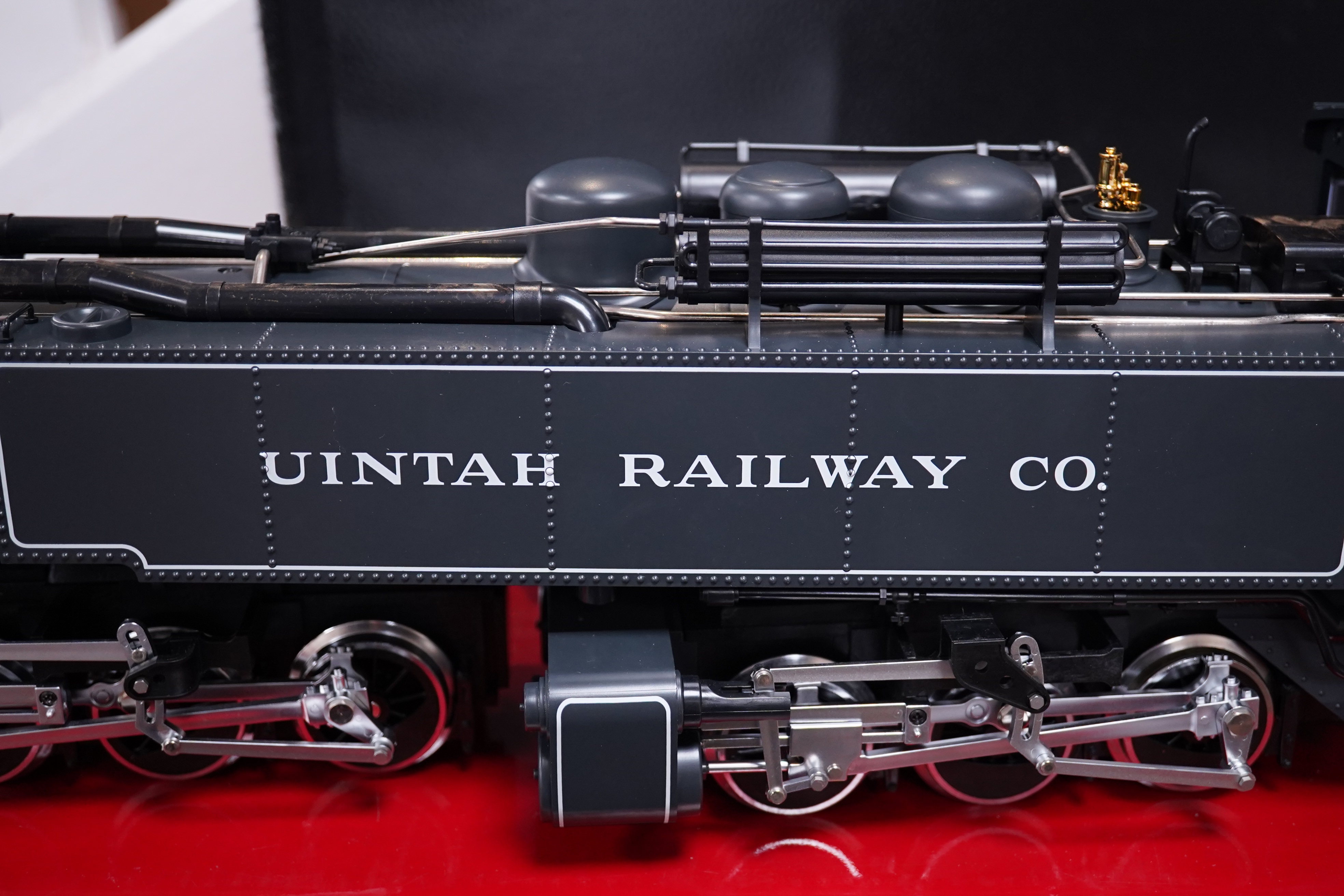 A boxed Lehman LGB (21881) G scale railway Uintah Railway Co. 2-6-6-2T locomotive, 50, in black livery. Condition - good, evidence of very minor running wear only.